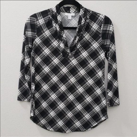 NWT Charter Club Plaid Shirt Size XS - Picture 3 of 10